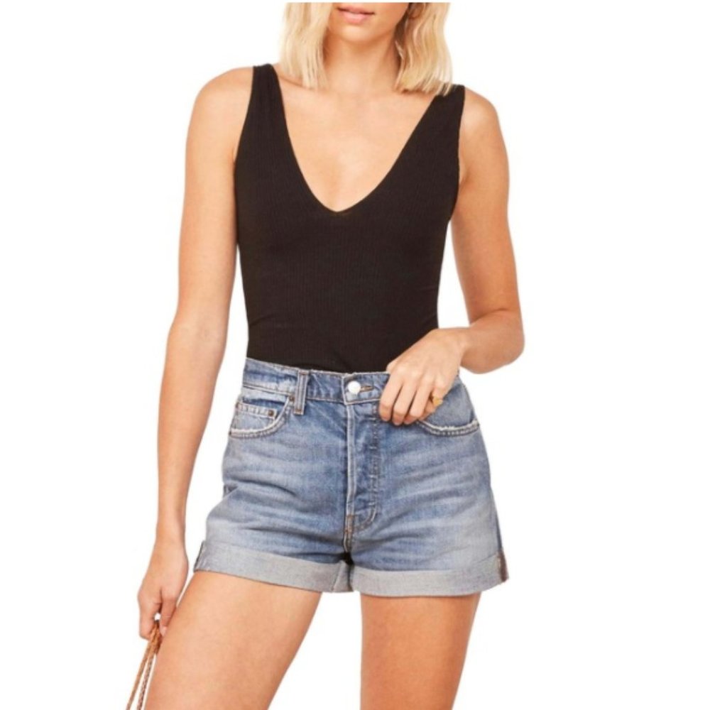 Reformation Black Maui Tank Top/Cami - Black